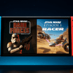 Nintendo Switch 2 displaying Star Wars Dark Forces Remaster and Episode I Racer